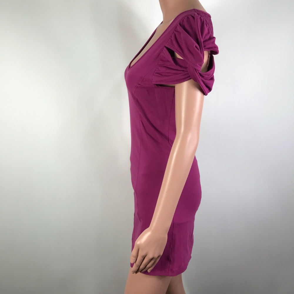 Free People Women’s Back Mesh Fitted Long Top Sz M - Picture 7 of 8